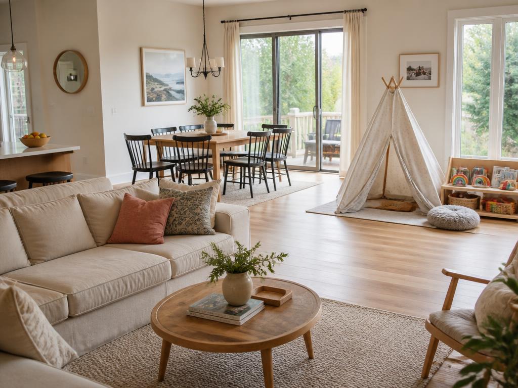 Family-friendly furnished home with space for children